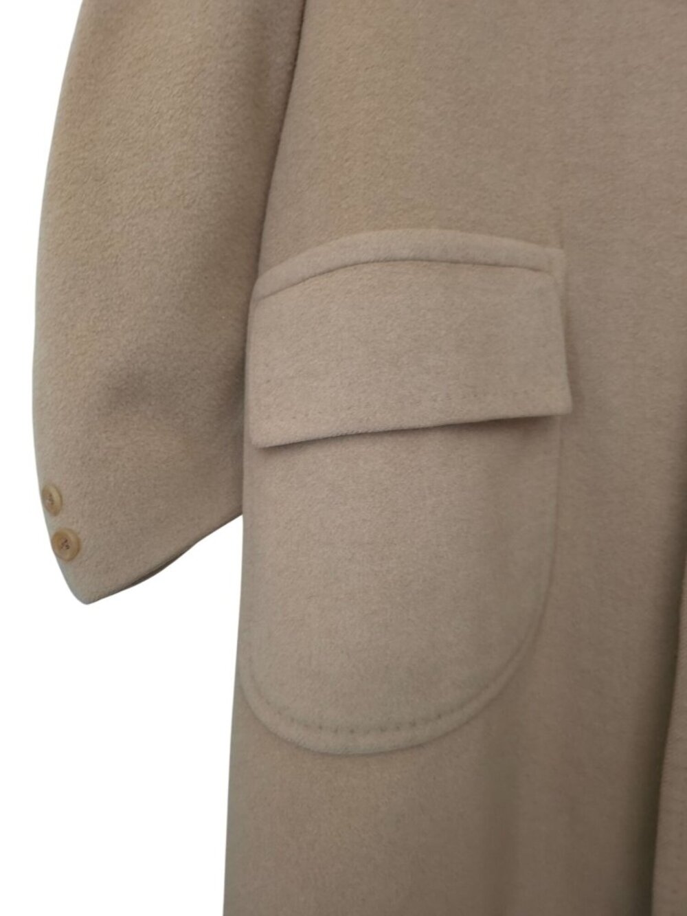Vintage Sony Studios Wardrobe x GENTRY 100% Camel Hair Beige Overcoat Sz 44R - Picture 4 of 10